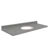 Q6122-4R Nouveau 61-in x 22-in Quartz Single Bowl Vanity Top With Eased Edge, Urban Grey