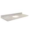 Q6122-4S Nouveau 61-in x 22-in Quartz Single Bowl Vanity Top With Eased Edge, Portage Pass
