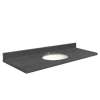 Q6122-6B Nouveau 61-in x 22-in Quartz Single Bowl Vanity Top With Eased Edge, Black Carrara