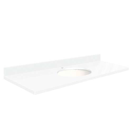 Q6122-N1 Nouveau 61-in x 22-in Quartz Single Bowl Vanity Top With Eased Edge, Nano Crystal