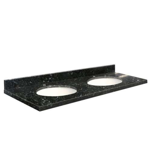 Q61222-4L Nouveau 61-in x 22-in Quartz Double Bowl Vanity Top With Eased Edge, Interlude