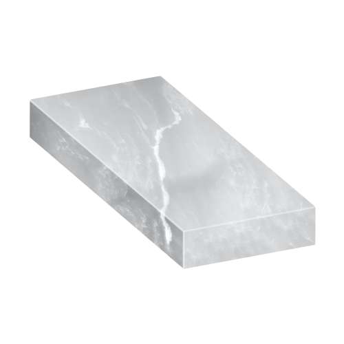 ASB3012-50 30-in x 12-in x 4-in Solid Surface Adjustable Shower Bench, Lunar