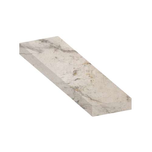 ASB4812-48 48-in x 12-in x 4-in Solid Surface Adjustable Shower Bench, Biscotti Marble