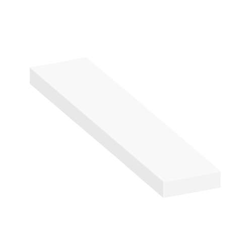 ASB6012-01 60-in x 12-in x 4-in Solid Surface Adjustable Shower Bench, White