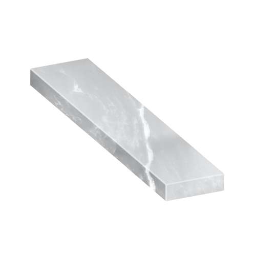 ASB6012-50 60-in x 12-in x 4-in Solid Surface Adjustable Shower Bench, Lunar
