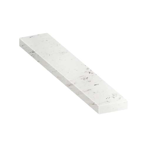 ASB7212-47 72-in x 12-in x 4-in Solid Surface Adjustable Shower Bench, White Venito