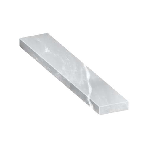 ASB7212-50 72-in x 12-in x 4-in Solid Surface Adjustable Shower Bench, Lunar