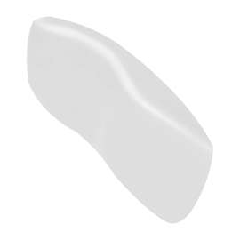 BP1245 12-in x 1-in x 5-in Gel Bathtub Pillow, White