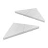 9-in x 9-in x 1-in Solid Surface Corner Shelf With Brackets (Set of 2), Palladio White, CSB99PR-181