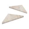 9-in x 9-in x 1-in Solid Surface Corner Shelf With Brackets (Set of 2), Creme Carmel, CSB99PR-185