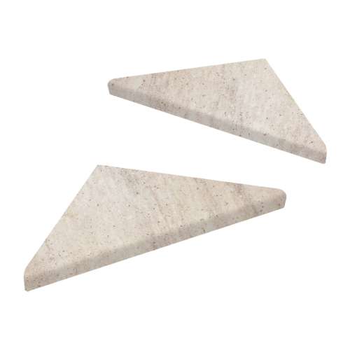 9-in x 9-in x 1-in Solid Surface Corner Shelf With Brackets (Set of 2), Creme Carmel, CSB99PR-185