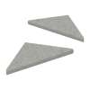 9-in x 9-in x 1-in Solid Surface Corner Shelf With Brackets (Set of 2), Smoked Mist, CSB99PR-73