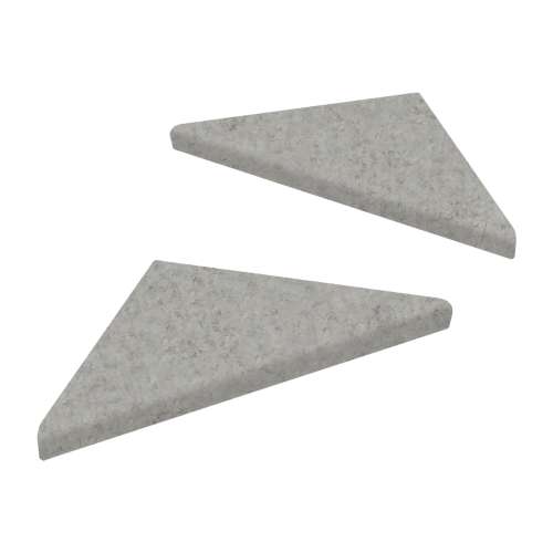 9-in x 9-in x 1-in Solid Surface Corner Shelf With Brackets (Set of 2), Smoked Mist, CSB99PR-73
