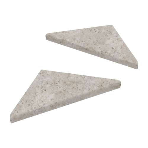 9-in x 9-in x 1-in Solid Surface Corner Shelf With Brackets (Set of 2), Desert Suede, CSB99PR-75