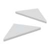 9-in x 9-in x 1-in Solid Surface Corner Shelf With Brackets (Set of 2), Pure White, CSB99PR-PW11