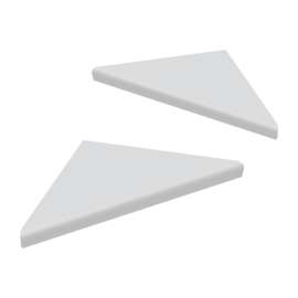 9-in x 9-in x 1-in Solid Surface Corner Shelf With Brackets (Set of 2), Pure White, CSB99PR-PW11