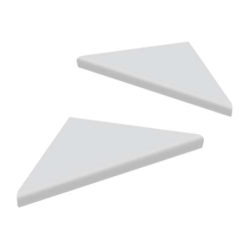 9-in x 9-in x 1-in Solid Surface Corner Shelf With Brackets (Set of 2), Pure White, CSB99PR-PW11