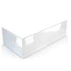 CZE6731-2-01 Zen 67-in x 32-in x 23-in Solid Surface Two-Sided Cabinet Console, White