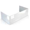 CZE6731-3-01 Zen 67-in x 32-in x 23-in Solid Surface Three-Sided Cabinet Console, White