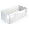 CZE6731-4-01 Zen 67-in x 32-in x 23-in Solid Surface Four-Sided Cabinet Console, White