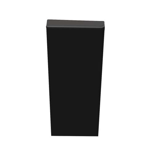 EM981-09 1-in x 1.87-in x 98-in Transition Edge Molding, Black