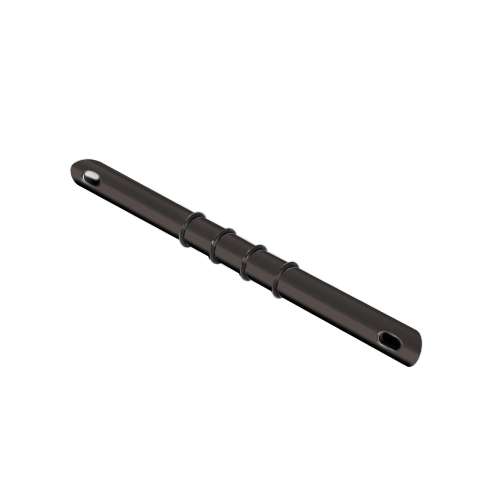 FR13-MB 13.375-in x 1-in Shower Footrest With Rubber Rings, Matte Black
