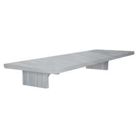 11-in x 4-in x 2-in Solid Surface Grab Bar Shelf, Glacier Grey, GBS114-M-186