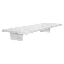 11-in x 4-in x 2-in Solid Surface Grab Bar Shelf, White Venito, GBS114-S-47