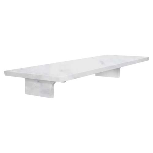 11-in x 4-in x 2-in Solid Surface Grab Bar Shelf, White Venito, GBS114-S-47