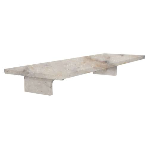 11-in x 4-in x 2-in Solid Surface Grab Bar Shelf, Biscotti Marble, GBS114-M-48