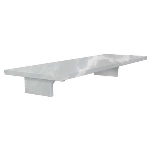 11-in x 4-in x 2-in Solid Surface Grab Bar Shelf, Lunar, GBS114-M-50
