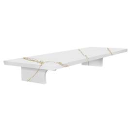 11-in x 4-in x 2-in Solid Surface Grab Bar Shelf, Gilded Stream, GBS114-S-72