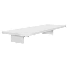 11-in x 4-in x 2-in Solid Surface Grab Bar Shelf, White, GBS114-M-01
