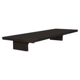 11-in x 4-in x 2-in Solid Surface Grab Bar Shelf, Black, GBS114-S-09