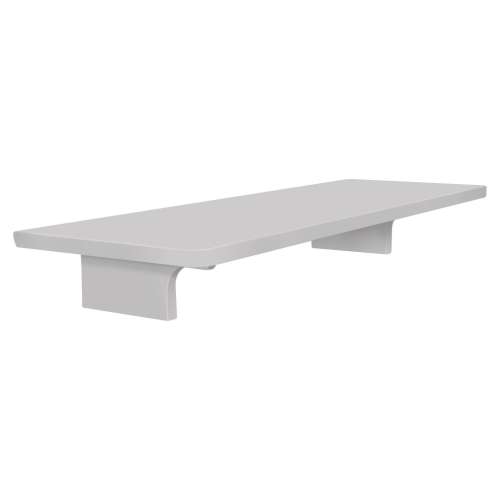 11-in x 4-in x 2-in Solid Surface Grab Bar Shelf, Grey, GBS114-TZ-39