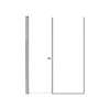 LSDF527006C-BS Lyna 52-in x 70-in Pivot Shower Door And Fixed Panel With 1/4-in Clear Glass And Double-Sided Knob Handles, Brushed Stainless