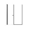LSDF527006C-MB Lyna 52-in x 70-in Pivot Shower Door And Fixed Panel With 1/4-in Clear Glass And Double-Sided Knob Handles, Matte Black