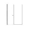 LSDF547006C-BS Lyna 54-in x 70-in Pivot Shower Door And Fixed Panel With 1/4-in Clear Glass And Double-Sided Knob Handles, Brushed Stainless