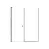 LSDF567006C-BS Lyna 56-in x 70-in Pivot Shower Door And Fixed Panel With 1/4-in Clear Glass And Double-Sided Knob Handles, Brushed Stainless