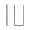 LSDF567006C-MB Lyna 56-in x 70-in Pivot Shower Door And Fixed Panel With 1/4-in Clear Glass And Double-Sided Knob Handles, Matte Black