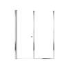 LSDF567006C-PC Lyna 56-in x 70-in Pivot Shower Door And Fixed Panel With 1/4-in Clear Glass And Double-Sided Knob Handles, Polished Chrome