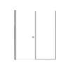 LSDF577006C-BS Lyna 57-in x 70-in Pivot Shower Door And Fixed Panel With 1/4-in Clear Glass And Double-Sided Knob Handles, Brushed Stainless