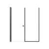 LSDF577006C-MB Lyna 57-in x 70-in Pivot Shower Door And Fixed Panel With 1/4-in Clear Glass And Double-Sided Knob Handles, Matte Black