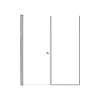 LSDF587006C-BS Lyna 58-in x 70-in Pivot Shower Door And Fixed Panel With 1/4-in Clear Glass And Double-Sided Knob Handles, Brushed Stainless