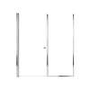 LSDF617006C-PC Lyna 61-in x 70-in Pivot Shower Door And Fixed Panel With 1/4-in Clear Glass And Double-Sided Knob Handles, Polished Chrome