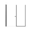 LSDF627006C-MB Lyna 62-in x 70-in Pivot Shower Door And Fixed Panel With 1/4-in Clear Glass And Double-Sided Knob Handles, Matte Black