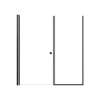 LSDF637006C-MB Lyna 63-in x 70-in Pivot Shower Door And Fixed Panel With 1/4-in Clear Glass And Double-Sided Knob Handles, Matte Black