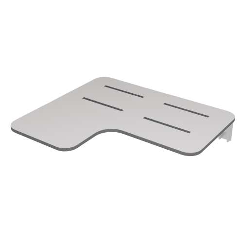 26 in. x 22.5 in. Right Hand L-Shaped Transfer Style Shower Seat, White