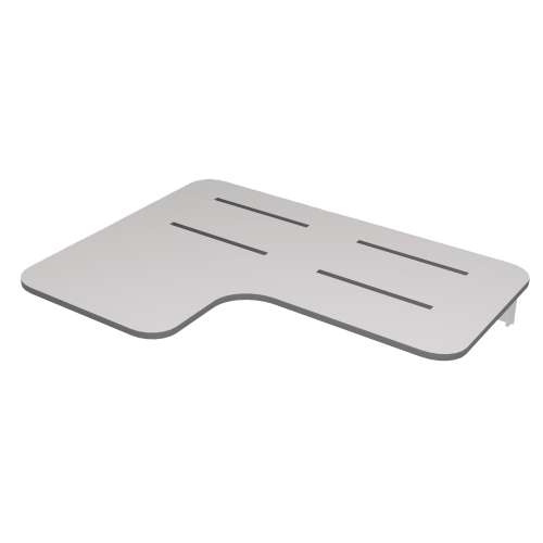 26 in. x 22.5 in. Right Hand L-Shaped Transfer Style Shower Seat, White