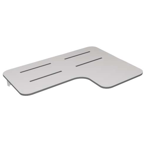 26 in. x 22.5 in. Left Hand L-Shaped Transfer Style Shower Seat, White